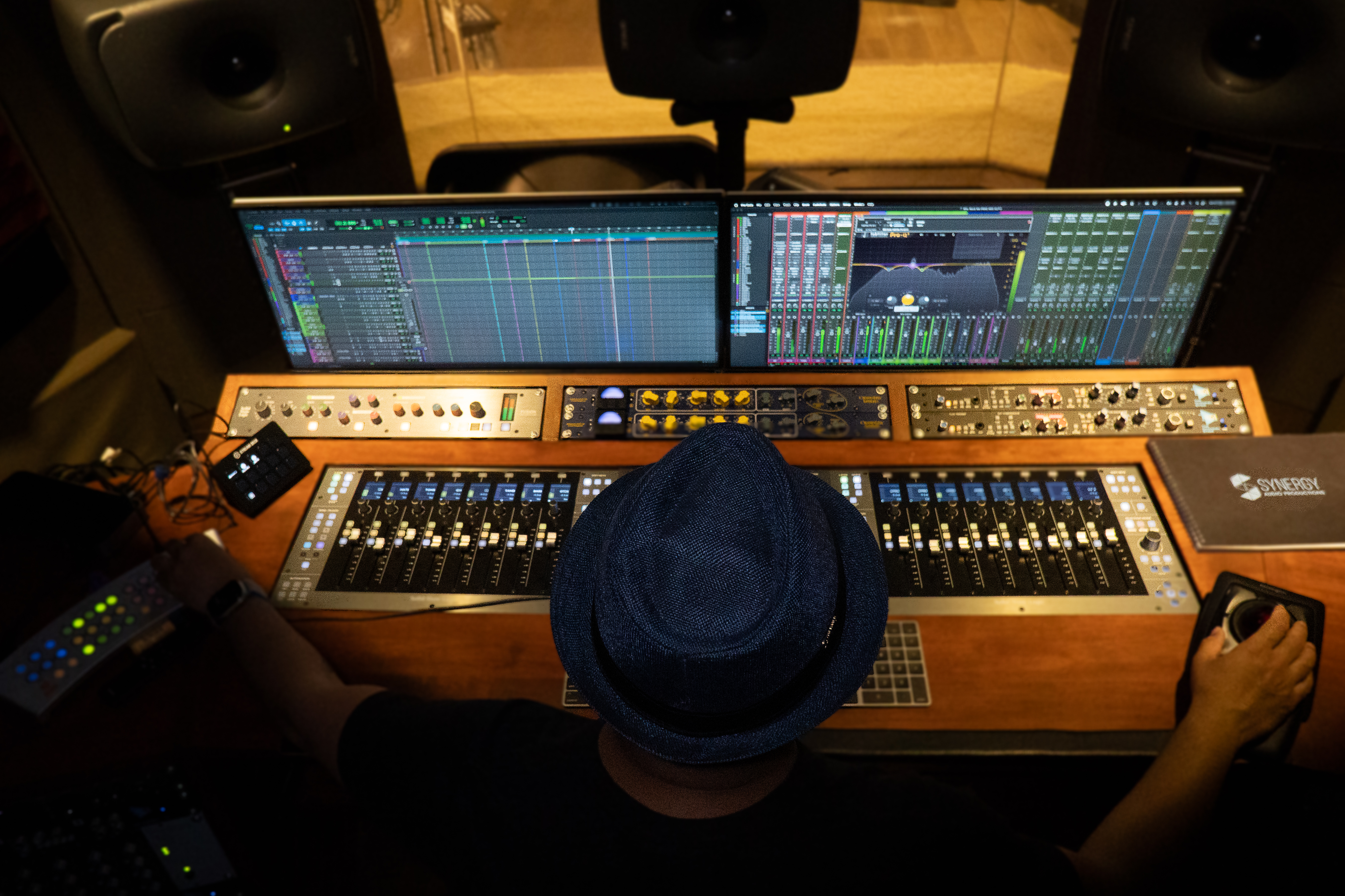 The Falcon control room at Synergy Audio Productions